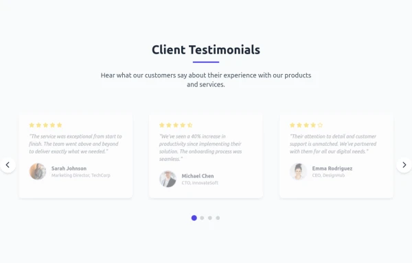 Premium Testimonial Carousel