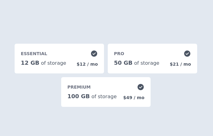 Pricing Plan Selector