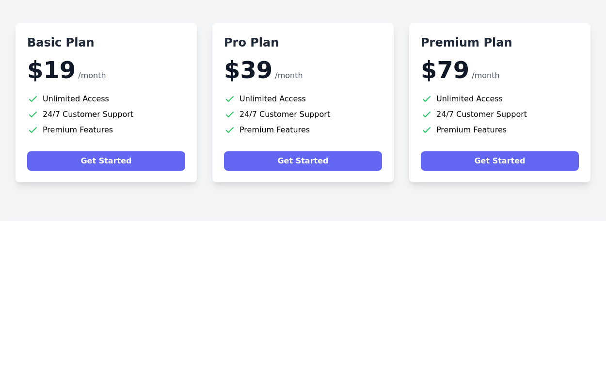 Pricing Table