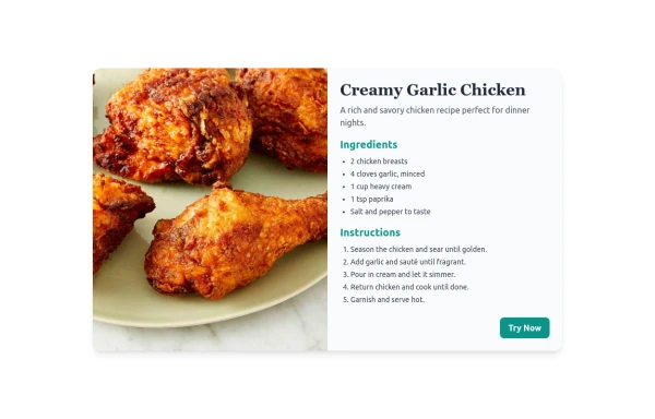 Recipe card