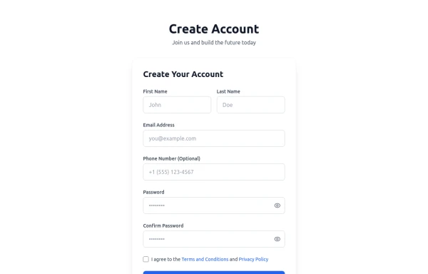 Registration Form with Validation & Success State