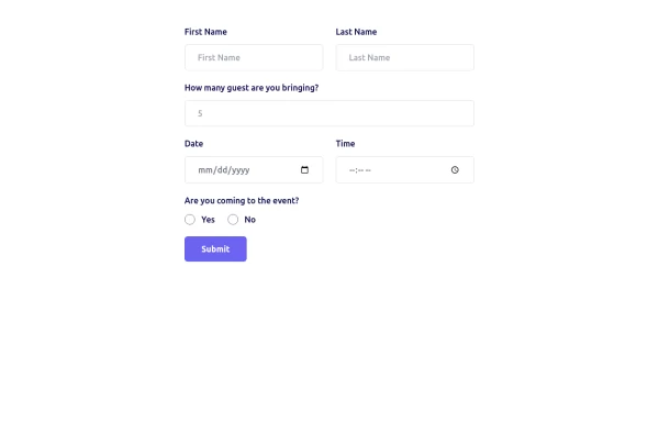 Reservation form with fabform.io