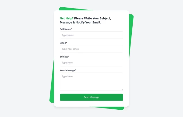 Responsive Contact Form with TailwindCSS