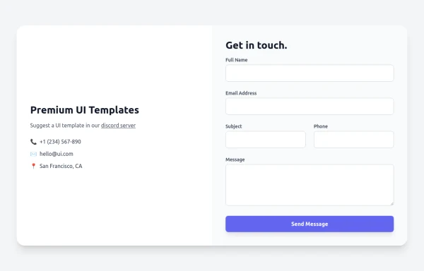 Responsive Contact Form
