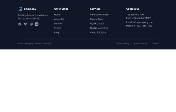 Responsive Footer
