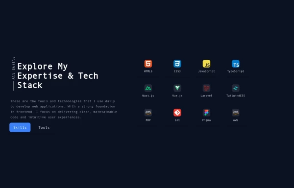 Reusable Skill Showcase Section With Pure Tailwind CSS