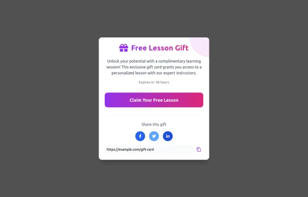 Reward modal