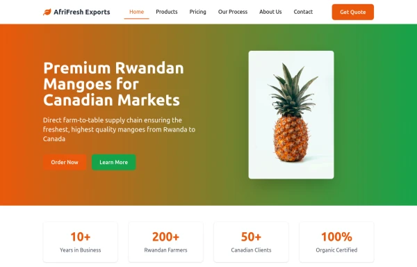 Rwandan farmers with Canadian markets through sustainable, fair trade practices.