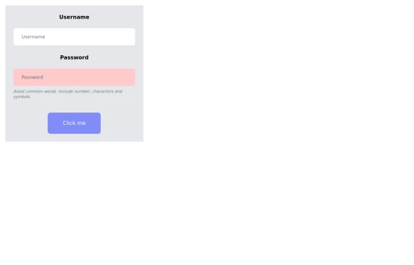 Sample login form