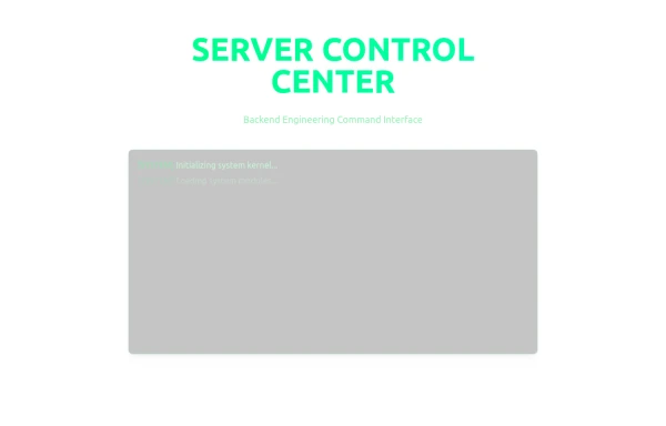 Server Control Center