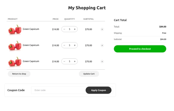 Shopping Cart -Card