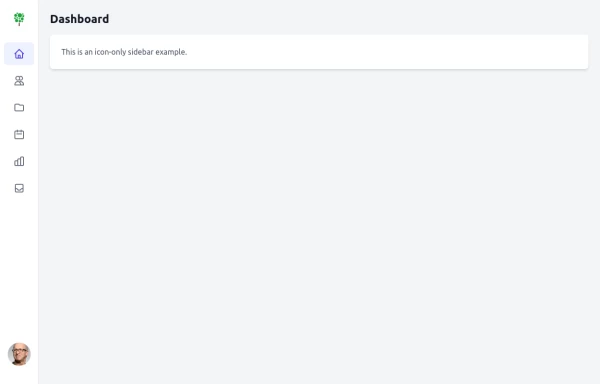 Sidebar with only icons