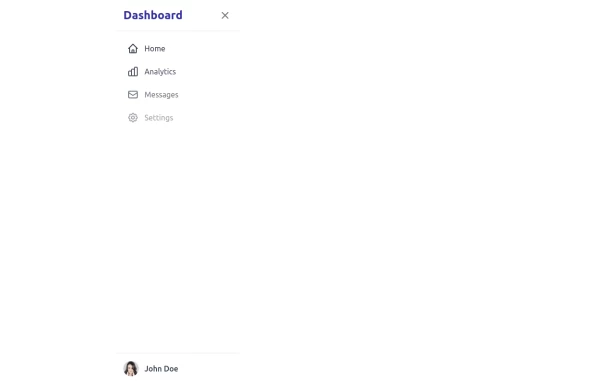 Responsive Sidebar - Tailwind CSS Example