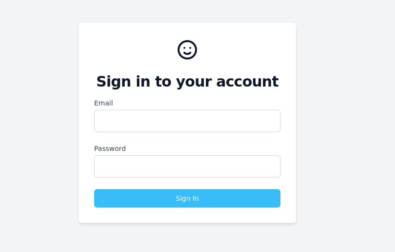 Sign in form