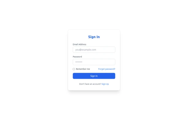 Sign In Form