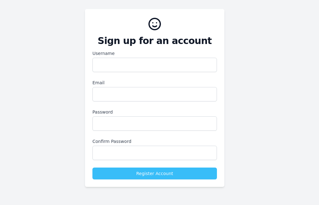 Sign up form