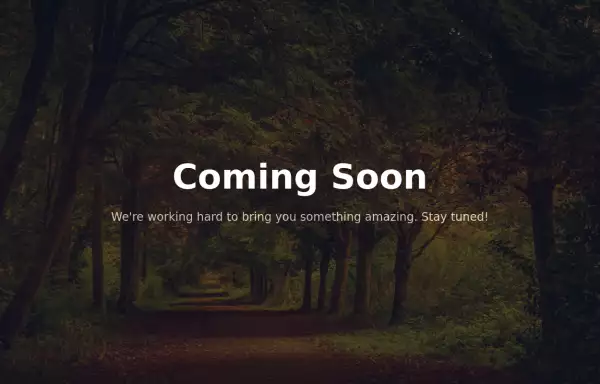 Simple coming soon page