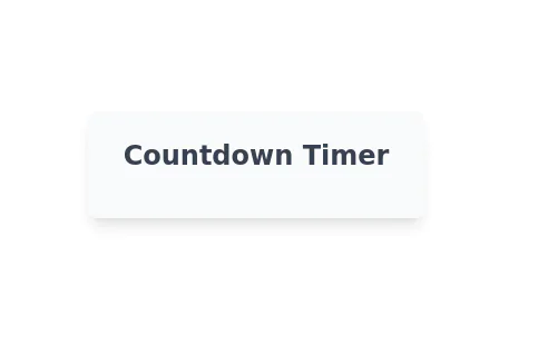 Simple count down timer - Tailwind CSS Example