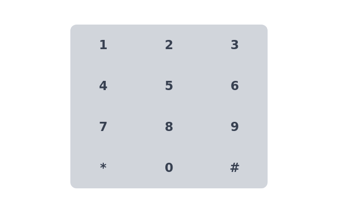 Simple dialpad