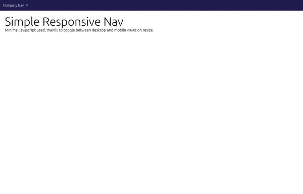 Simple Responsive Navigation Bar