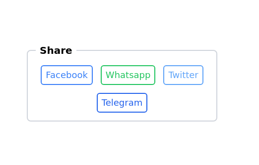 Social share buttons box