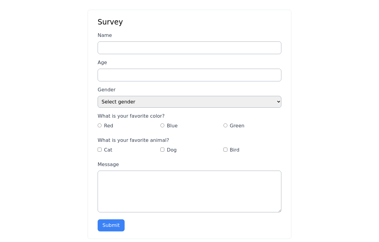 Survey form