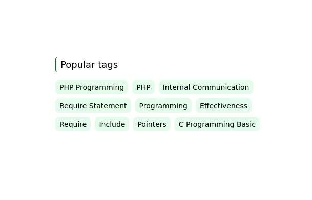 Tag Cloud - simple and clean