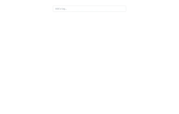 Tag Input field