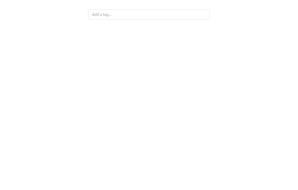 Tag Input field