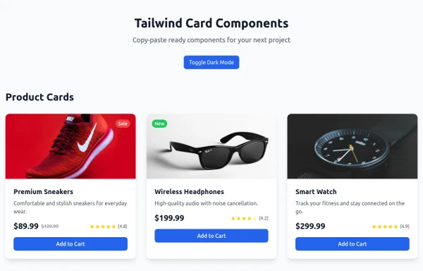 Tailwind Card Components