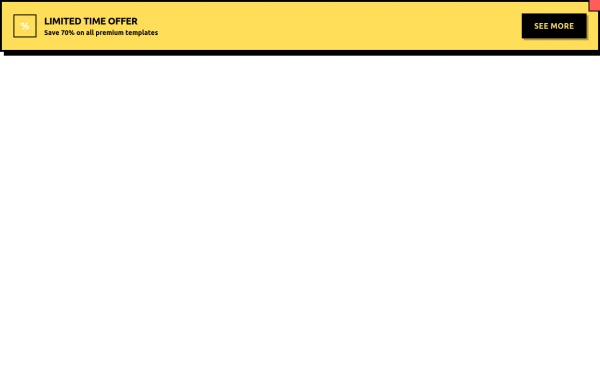 Tailwind css banner offer