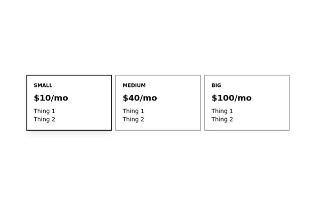 Tailwind CSS Radio Button Cards