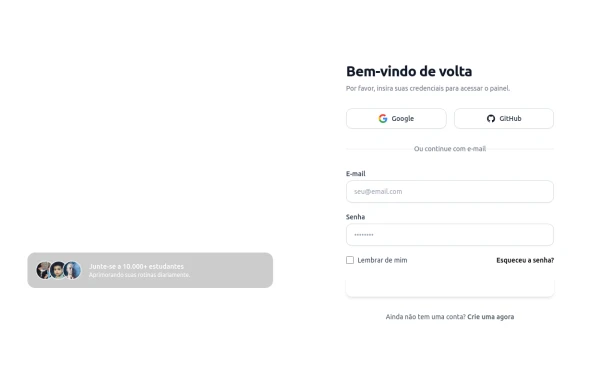 Tela de login Simples