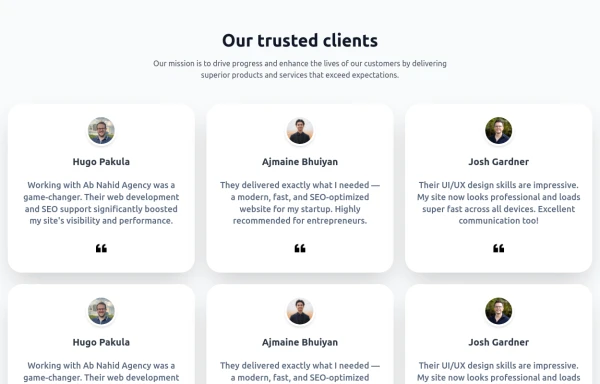 Testimonial Section