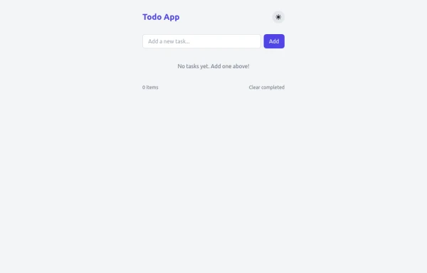 Todo List with Dark theme