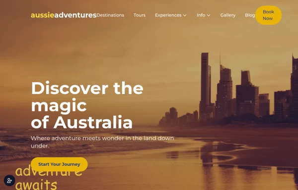 Travel Landing Page: Australia