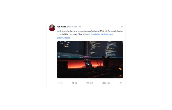 Twitter Post (Tweet) UI Mockup