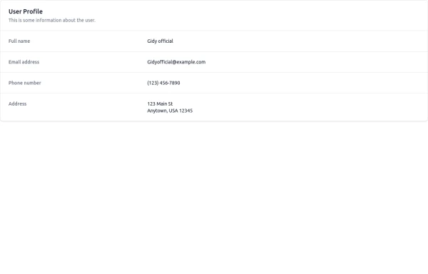User Profile