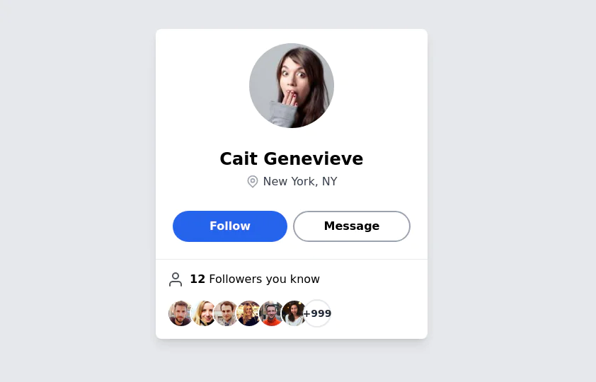 User Profile Card