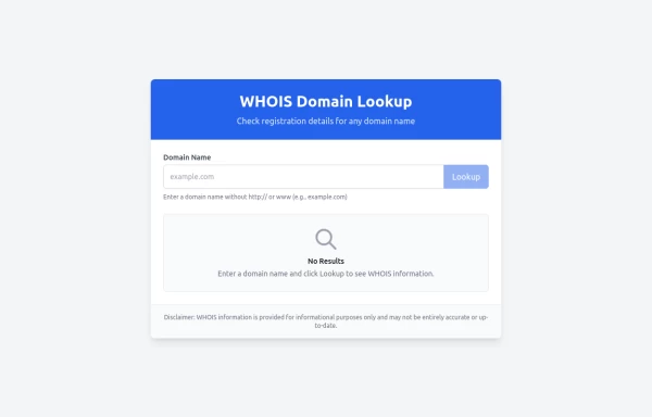 WHOIS Domain Lookup