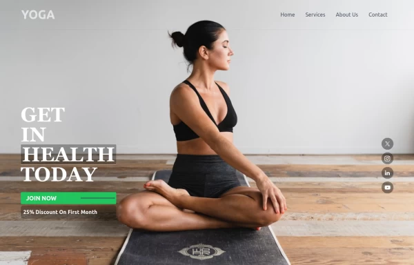 Yoga Coach Hero Section